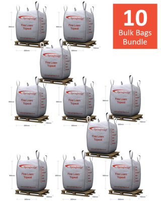 10 Standard Fine Loam Topsoil Bag Bundle