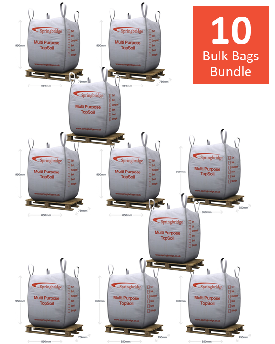 10 Standard Multi Purpose Topsoil Bag Bundle - Double Screened