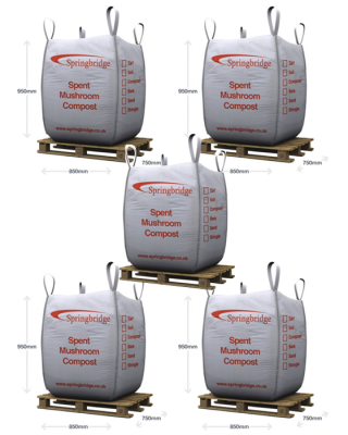 5 Standard Spent Mushroom Compost Bulk Bag Bundle