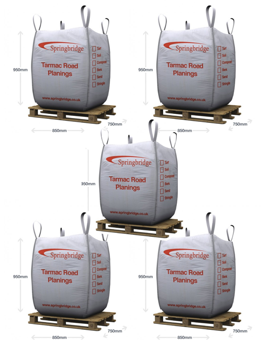 Tarmac Road Planings - 5 Standard Bulk Bags Bundle