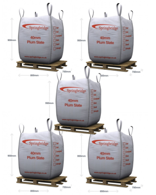 5 Standard 40mm Plum Slate Bulk Bag Bundle