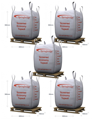 5 Standard Screened Economy Topsoil Bulk Bag Bundle