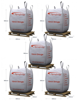  5 Standard 10mm Shingle Bulk Bag Bundle