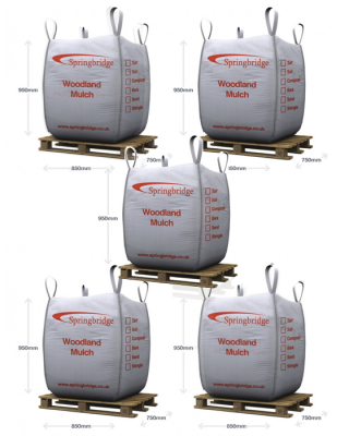  5 Standard Woodland Mulch Bulk Bag Bundle